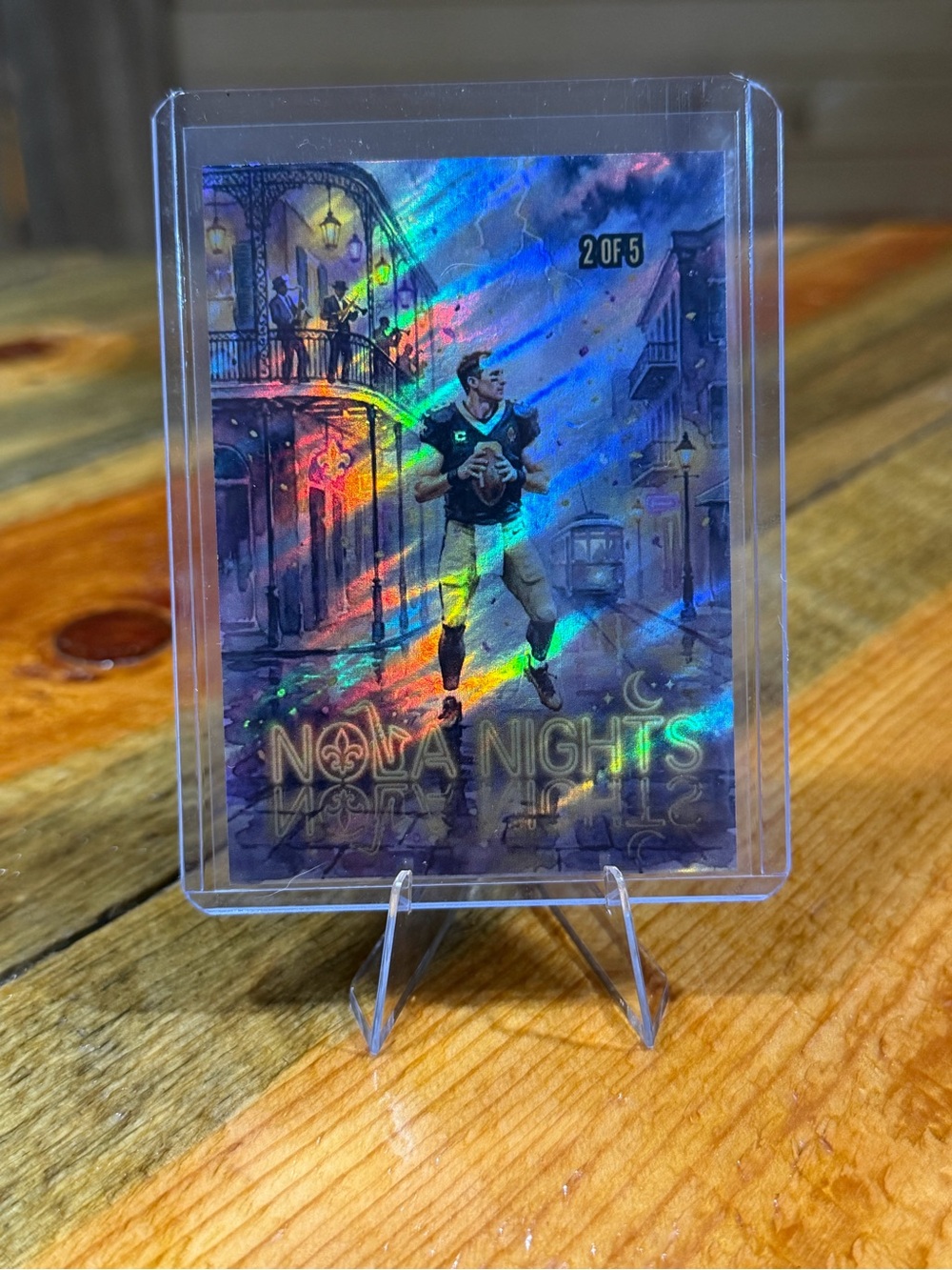 Drew Brees New Orleans Saints ‘Nola Nights’ SSP 2/5 Custom Football Card